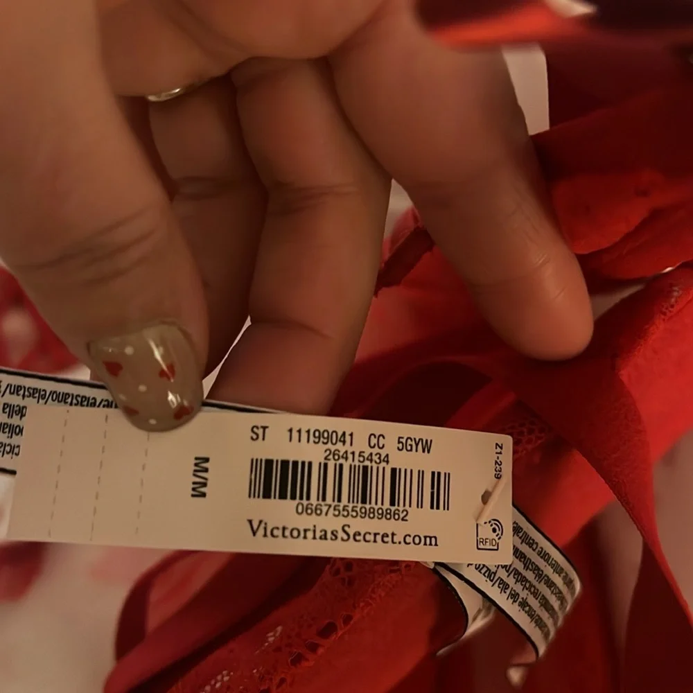 Victoria’s Secret red and white heart corset top and matching panty nwt size m - Picture 10 of 10